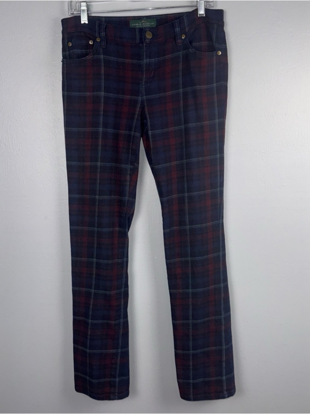 Ralph Lauren Jeans Co. Vtg Plaid Pants Women's 10?  Multicolor Modern Straight